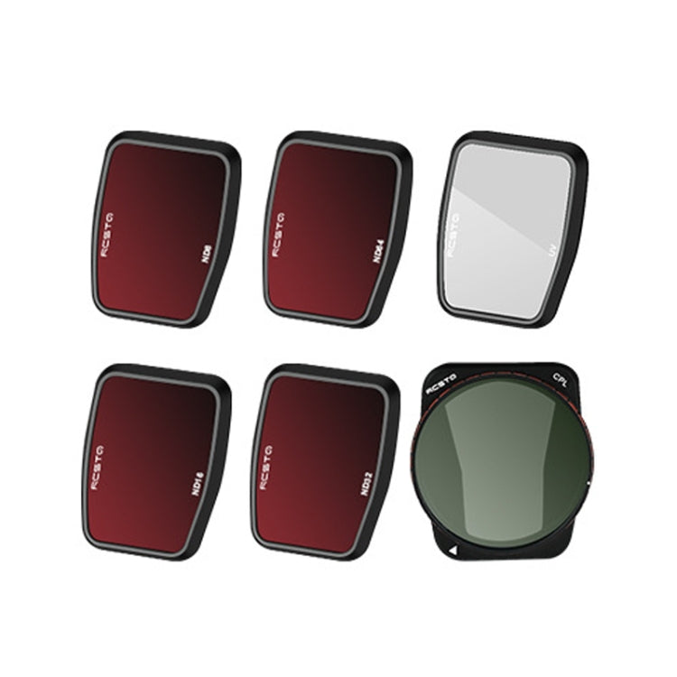 For DJI Air 3 RCSTQ Multi-Layer Coating Waterproof  Filter, CPL, UV, ND-PL8, NDL-PL16, ND-PL32, ND-PL64, ND8/16/32/64 4-in-1, ND-PL8/16/32/64 4-in-1, ND4/8/16/32/64+UV+CPL 6 -in-1, ND-PL8/16/32/64 +UV +CPL 6-in-1