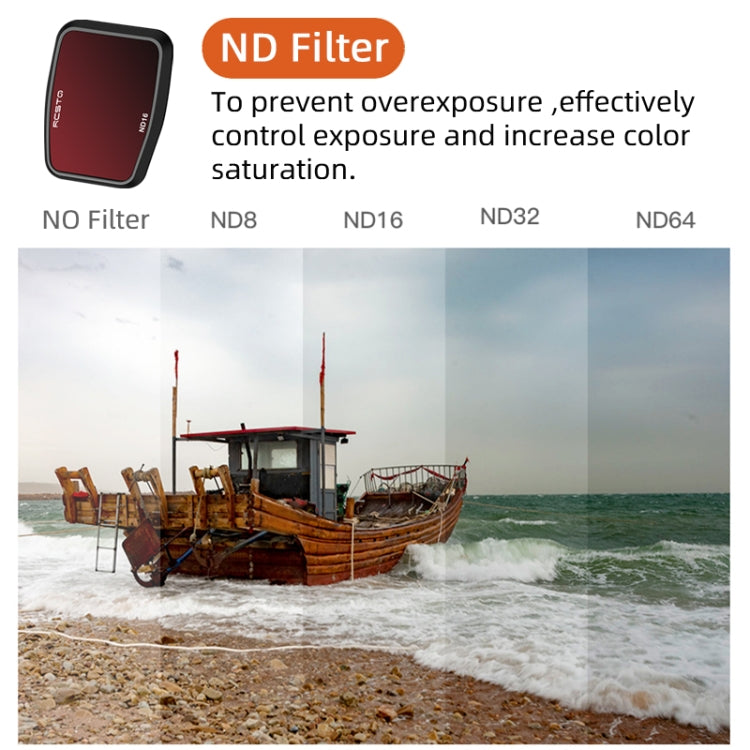 For DJI Air 3 RCSTQ Multi-Layer Coating Waterproof  Filter, CPL, UV, ND-PL8, NDL-PL16, ND-PL32, ND-PL64, ND8/16/32/64 4-in-1, ND-PL8/16/32/64 4-in-1, ND4/8/16/32/64+UV+CPL 6 -in-1, ND-PL8/16/32/64 +UV +CPL 6-in-1