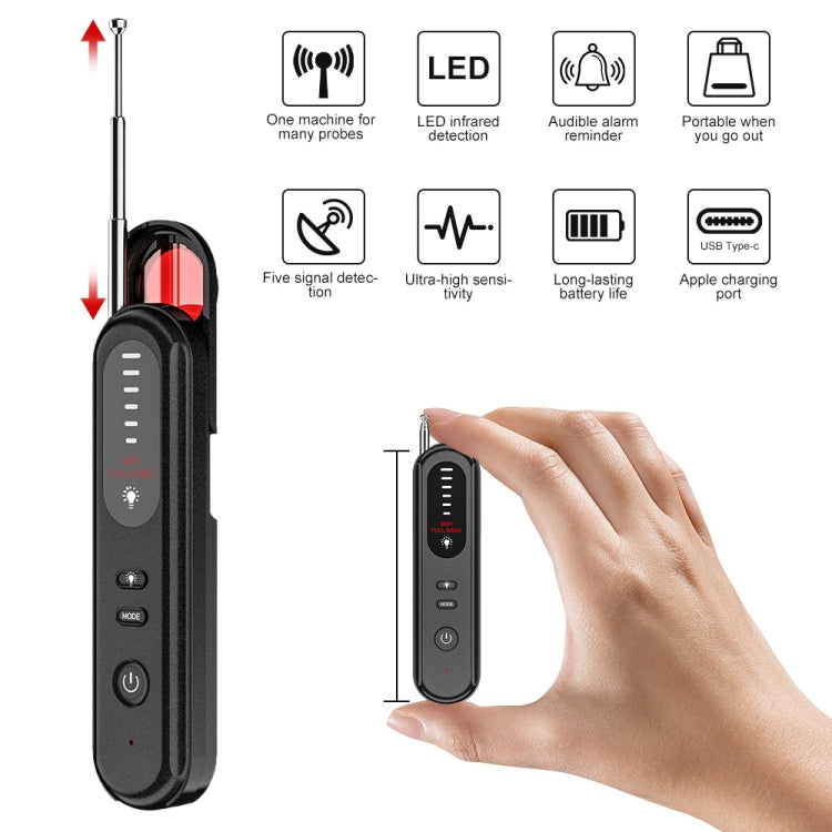 T01 Wireless Detector Camera Anti-eavesdropping Positioning GPS Alarm, T01