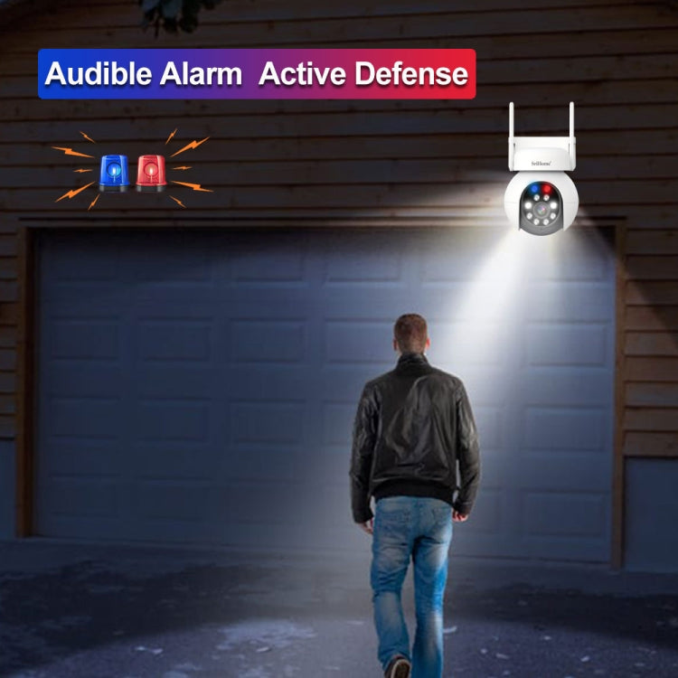SriHome SH052 Wifi 5MP Wireless PTZ IP AI Auto Tracking Sound&Light Alarm Starlight Color Night Vision Outdoors Surveillance Camera
