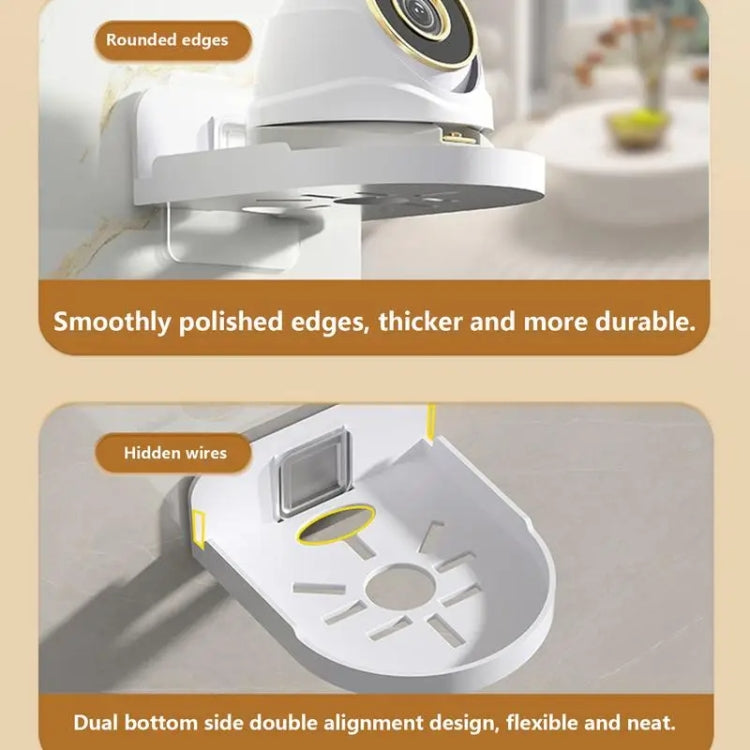 Traceless Wall Mounted Camera Bracket Home No-Punch Surveillance Rack Router Shelf, Transparent