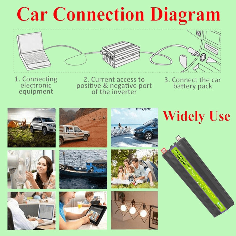 8000W Pure Sine Wave Inverter Car Single Digital Display Voltage Converter, Gurxun 12V-220V, Gurxun 24V-220V, Gurxun 48V-220V, Gurxun 60V-220V