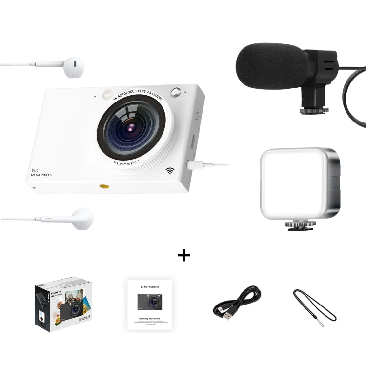 High-Definition CCD Digital Camera 64 Million WiFi Card Camera, Black, White, Black + Microphone/Fill Light/Headphone Cable, White + Microphone/Fill Light/Headphone Cable, Black + Fill Light, White + Fill Light, Black + Microphone, White + Microphone��...