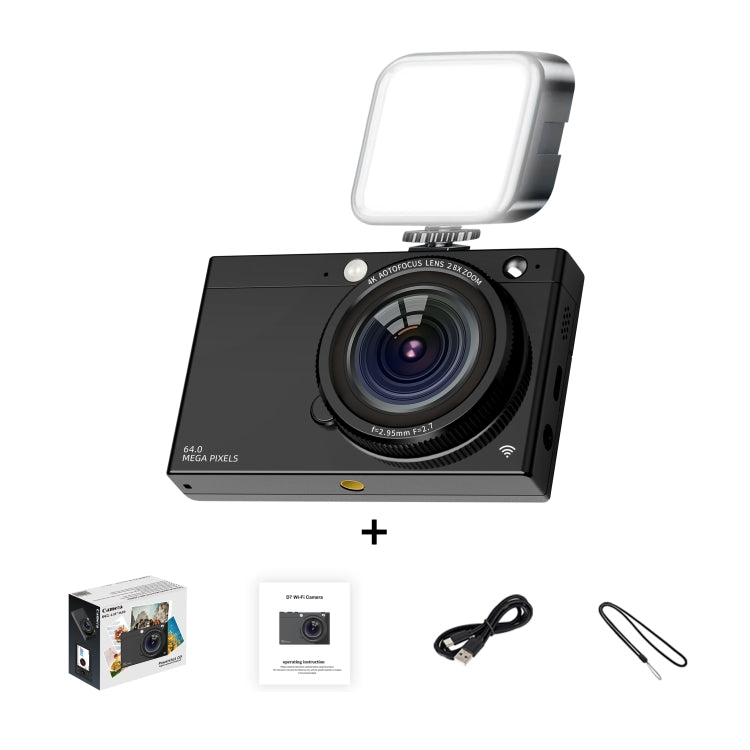 High-Definition CCD Digital Camera 64 Million WiFi Card Camera, Black, White, Black + Microphone/Fill Light/Headphone Cable, White + Microphone/Fill Light/Headphone Cable, Black + Fill Light, White + Fill Light, Black + Microphone, White + Microphone��...