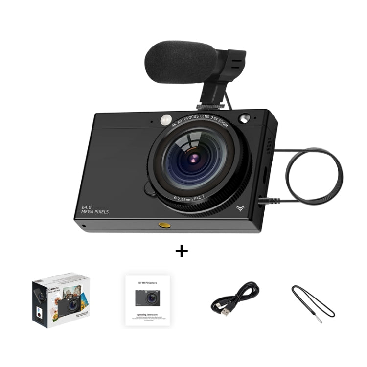 High-Definition CCD Digital Camera 64 Million WiFi Card Camera, Black, White, Black + Microphone/Fill Light/Headphone Cable, White + Microphone/Fill Light/Headphone Cable, Black + Fill Light, White + Fill Light, Black + Microphone, White + Microphone��...