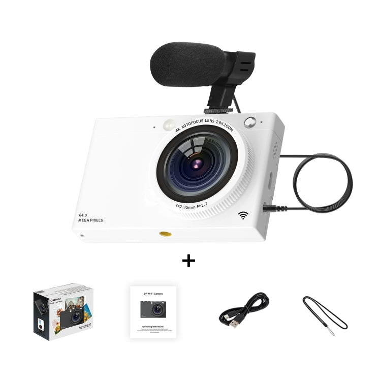 High-Definition CCD Digital Camera 64 Million WiFi Card Camera, Black, White, Black + Microphone/Fill Light/Headphone Cable, White + Microphone/Fill Light/Headphone Cable, Black + Fill Light, White + Fill Light, Black + Microphone, White + Microphone��...