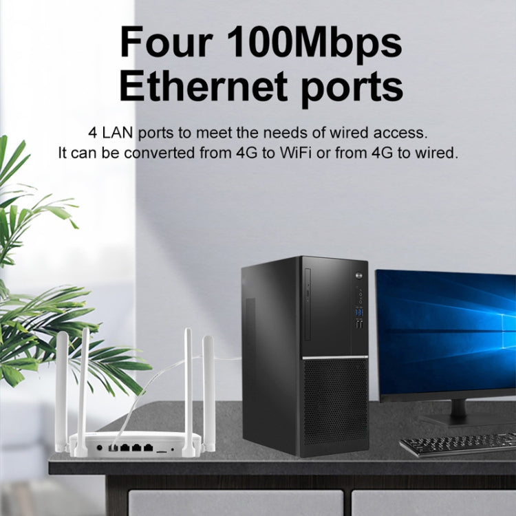 4G CPE Wireless Plug-In Router WiFi 6 Network Hotspot, EU Plug, EC21