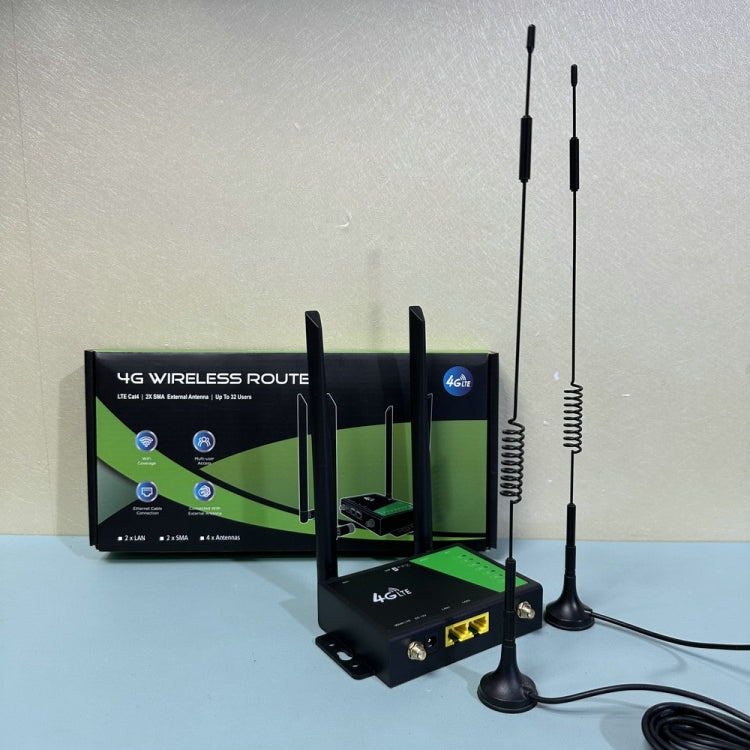 4G Wireless Plug-in Router Detachable Extension Antenna LTE Monitoring Network WiFi Hotspot, EU Plug, LT210B