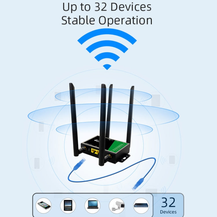 4G Wireless Plug-in Router Detachable Extension Antenna LTE Monitoring Network WiFi Hotspot, EU Plug, LT210B