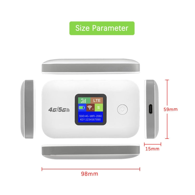 4G Portable WiFi Wireless Type-C Plug And Play LTE Router Car Mobile Hotspot, A8-EU Eurasian Version, A8-AS Asian Version