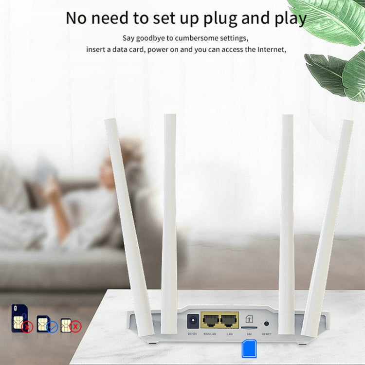 4G Wireless SIM Card Router 4G Hotspot Sharing Mobile CPE Full Netcom, EU Plug, MC119