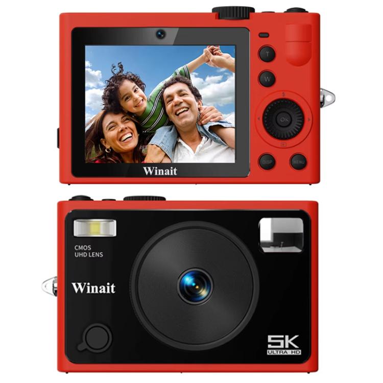 5K Digital Camera WiFi 72MP Dual Lens Auto Focus 18X Digital Zoom Student Color Filters CCD Beauty Camera