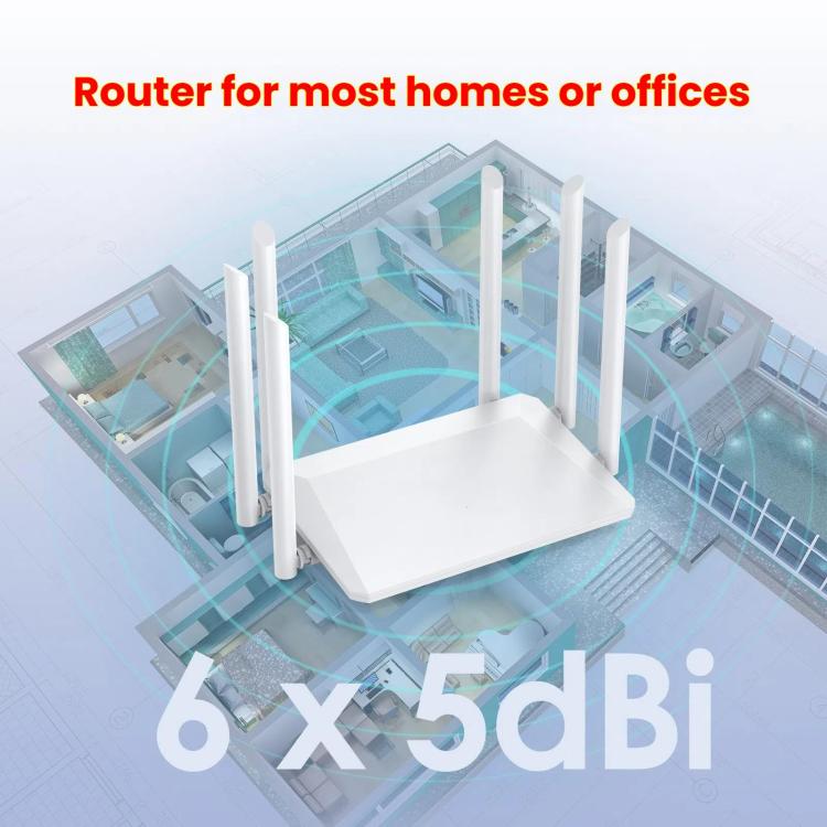 Urant Wireless Router Supports AP Broadband Dial-up With 6x5dB Antenna, 300Mbps EU Plug, 300Mbps US Plug, 1200Mbps EU Plug, 1200Mbps US Plug