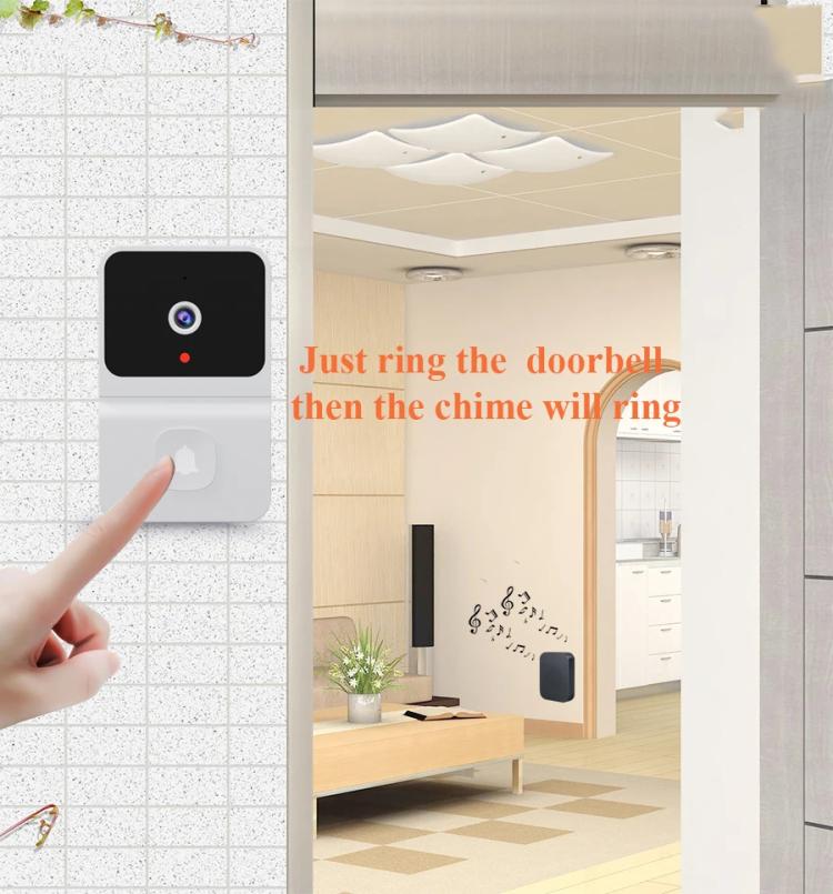T3 WiFi Video Smart Doorbell Supports Tuya APP Night Vision Two-way Intercom, T3  White