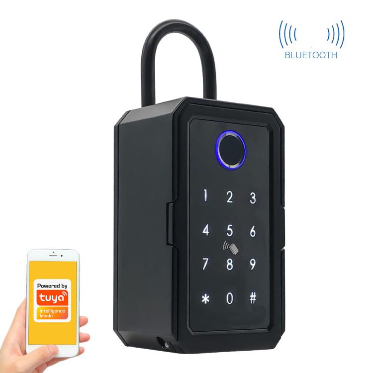 Smart Bluetooth Key Box Supports Fingerprint/APP/Password/IC Card Unlocking, Tuya  App, TTLOCK App