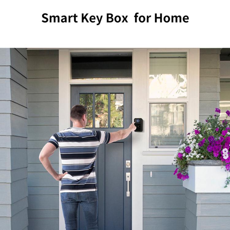 Smart Bluetooth Key Box Supports Fingerprint/APP/Password/IC Card Unlocking, Tuya  App, TTLOCK App