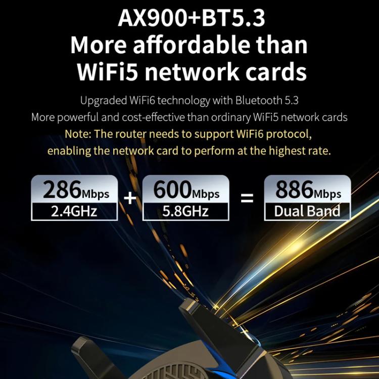 COMFAST CF-947AX  2.4G & 5.8G 900Mbps WiFi6 Bluetooth Network Card, CF-947AX