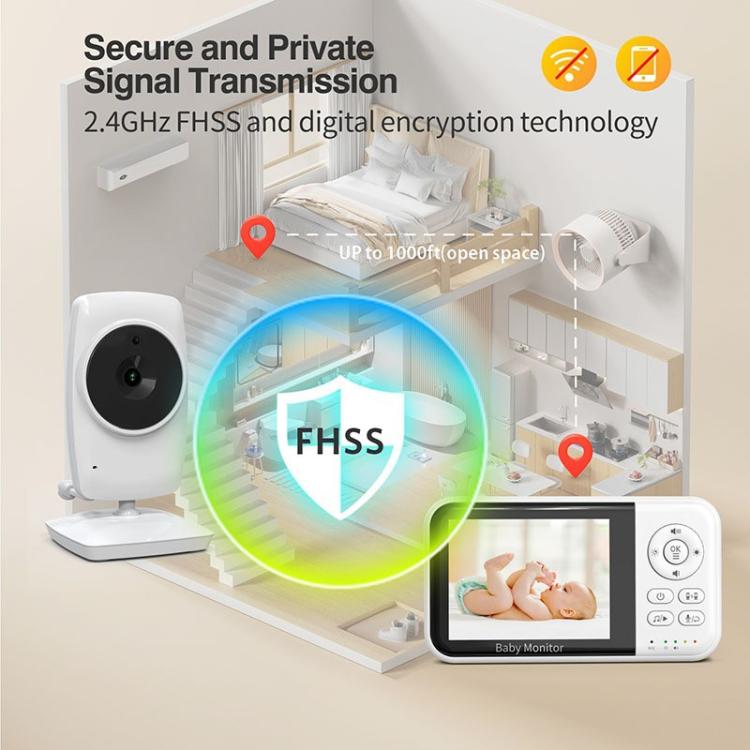 3.2 inch LCD Wireless Video Baby Monitor 2 Way Audio Talk Night Vision Surveillance Security Camera, US Plug, EU Plug, UK Plug, AU Plug