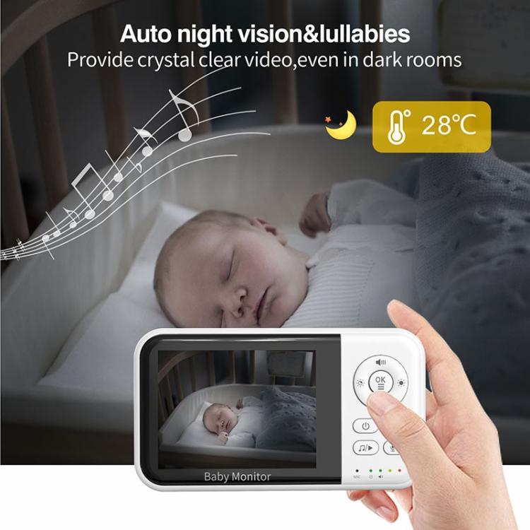 3.2 inch LCD Wireless Video Baby Monitor 2 Way Audio Talk Night Vision Surveillance Security Camera, US Plug, EU Plug, UK Plug, AU Plug
