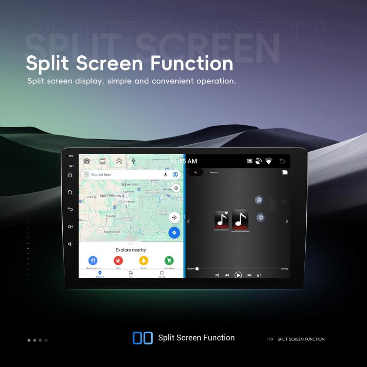 9 Inch Android 4+64G Dual-Butt Large Screen Car Carplay Built-In DAB Car Central Control Integrated Navigation System, Standard, Standard+AHD+Microphone