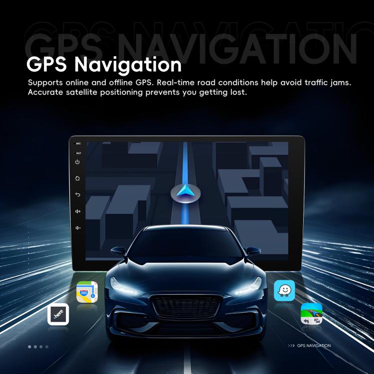 9 Inch Android 4+64G Dual-Butt Large Screen Car Carplay Built-In DAB Car Central Control Integrated Navigation System, Standard, Standard+AHD+Microphone