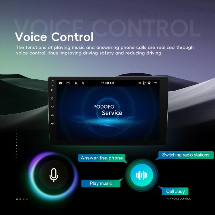 9 Inch Android 4+64G Dual-Butt Large Screen Car Carplay Built-In DAB Car Central Control Integrated Navigation System, Standard, Standard+AHD+Microphone