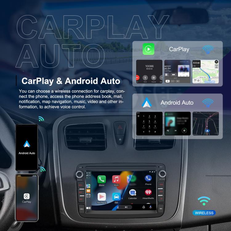 7 inch Horizontal Screen Android Navigation Car Bluetooth MP5 Player, For Renault / Captur / Symbol, 2+64G, 4+64G
