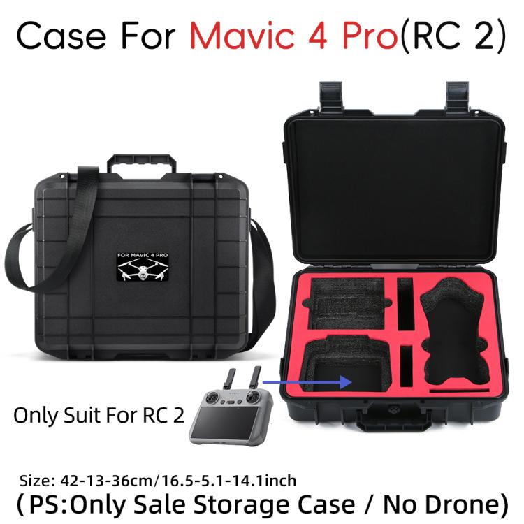 For DJI Mavic 4 Pro Fly More Combo RC 2 Explosion-Proof Box EVA Shockproof Storage Case With Shoulder Strap