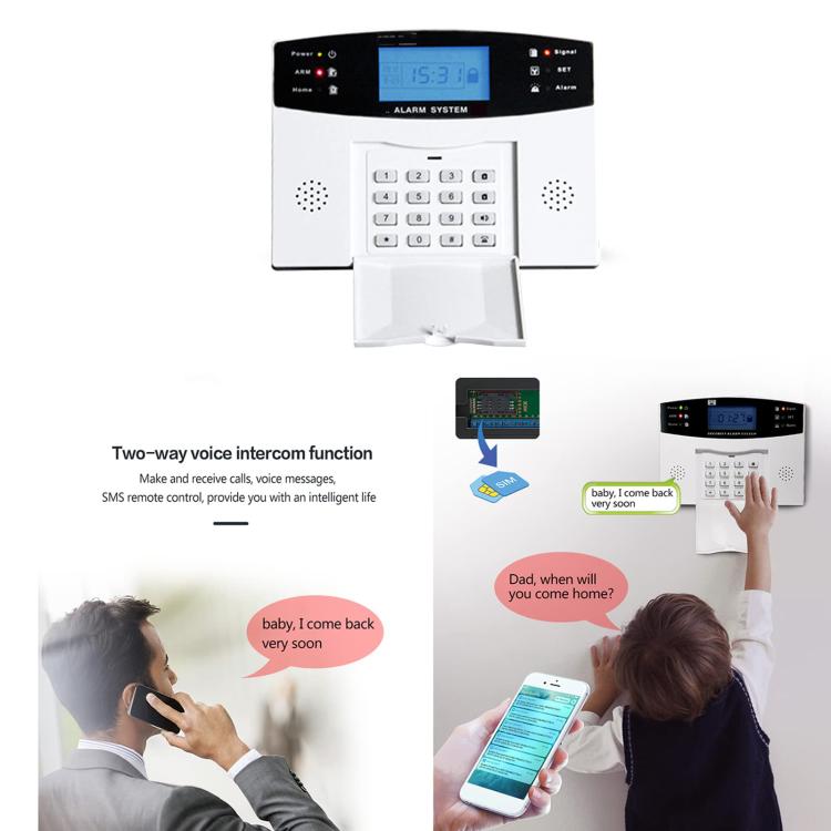 WiFi + 2G/GSM Smart Security Alarm System Kit Tuya-Compatible with 2.7-inch Display, PIR Motion Sensor & Door/Window Contact, US Plug, EU Plug