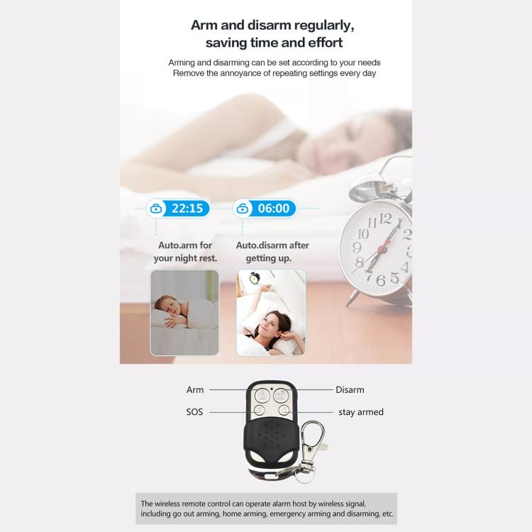 WiFi + 2G/GSM Smart Security Alarm System Kit Tuya-Compatible with 2.7-inch Display, PIR Motion Sensor & Door/Window Contact, US Plug, EU Plug
