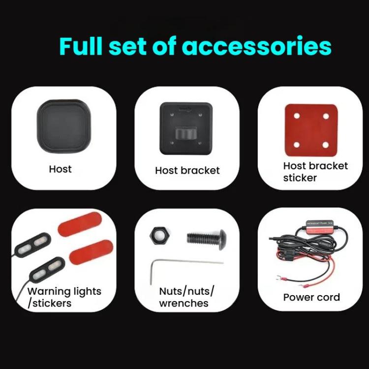 24GHz Motorcycle 30-Meter Blind Spot Radar Detection System Lane Change Assist  for Safe Riding