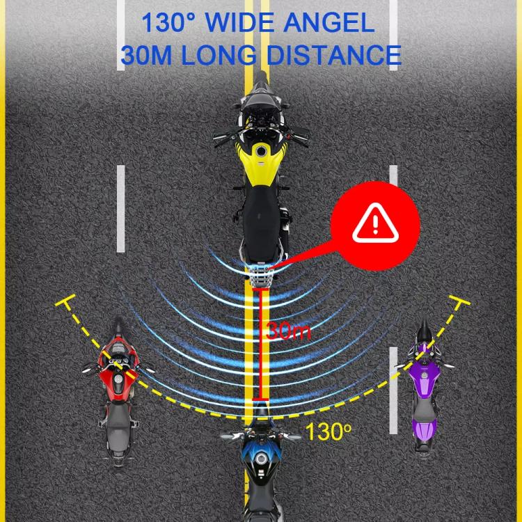24GHz Motorcycle 30-Meter Blind Spot Radar Detection System Lane Change Assist  for Safe Riding