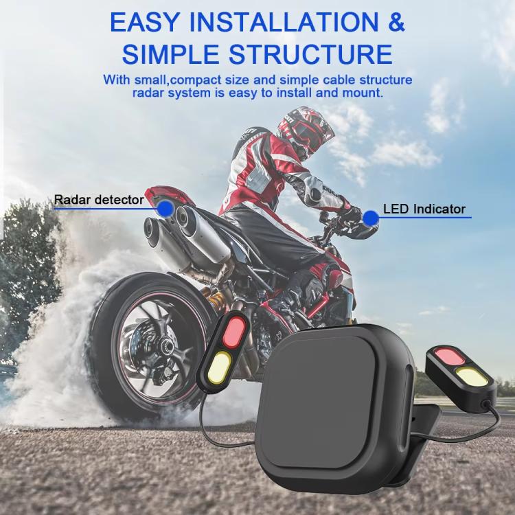 24GHz Motorcycle 30-Meter Blind Spot Radar Detection System Lane Change Assist  for Safe Riding