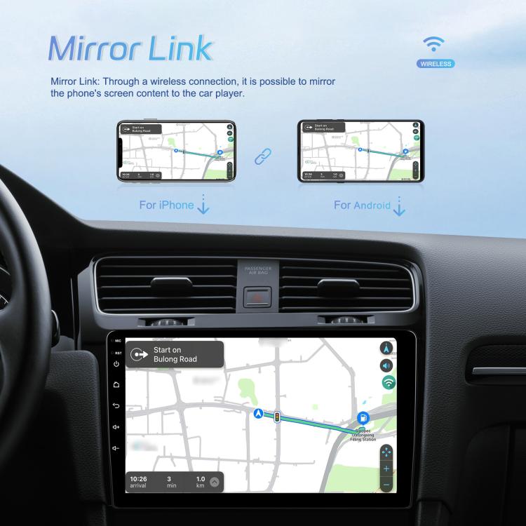 7 Inch 4+64G WiFi Version Dual Butt Universal Bluetooth Wireless Carplay Car Navigation Center Control, Standard, Standard+AHD+Mic