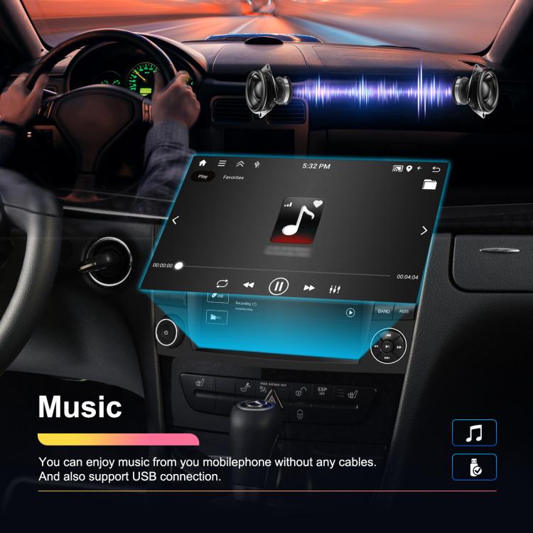 7 inch Horizontal Screen 2+64G Bluetooth Car Player Carplay Car Center Control Integrated Machine For Mercedes-Benz W211 / E200 / E220 / CLS350 / CLS500, Standard, Standard+AHD+Mic