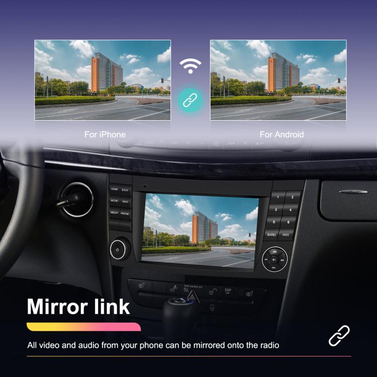 7 inch Horizontal Screen 2+64G Bluetooth Car Player Carplay Car Center Control Integrated Machine For Mercedes-Benz W211 / E200 / E220 / CLS350 / CLS500, Standard, Standard+AHD+Mic