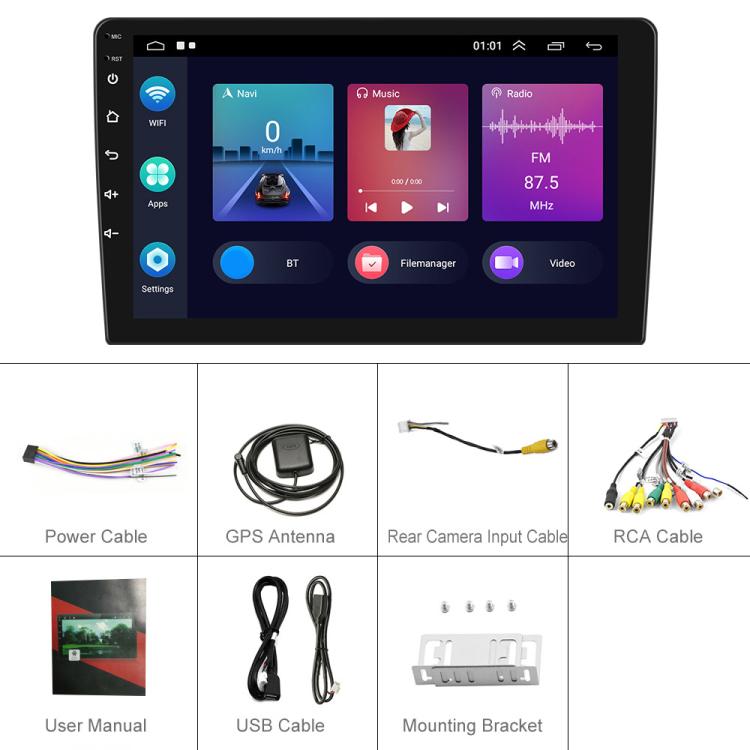 For BMW E46 1999-2005 9 inch WiFi Version Large Screen Carplay Car Navigator Reversing Camera Integrated Machine, 1+16G, 2+32G