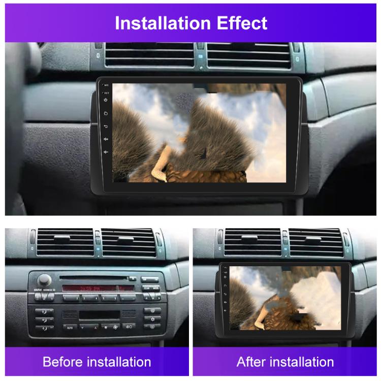 For BMW E46 1999-2005 9 inch WiFi Version Large Screen Carplay Car Navigator Reversing Camera Integrated Machine, 1+16G, 2+32G