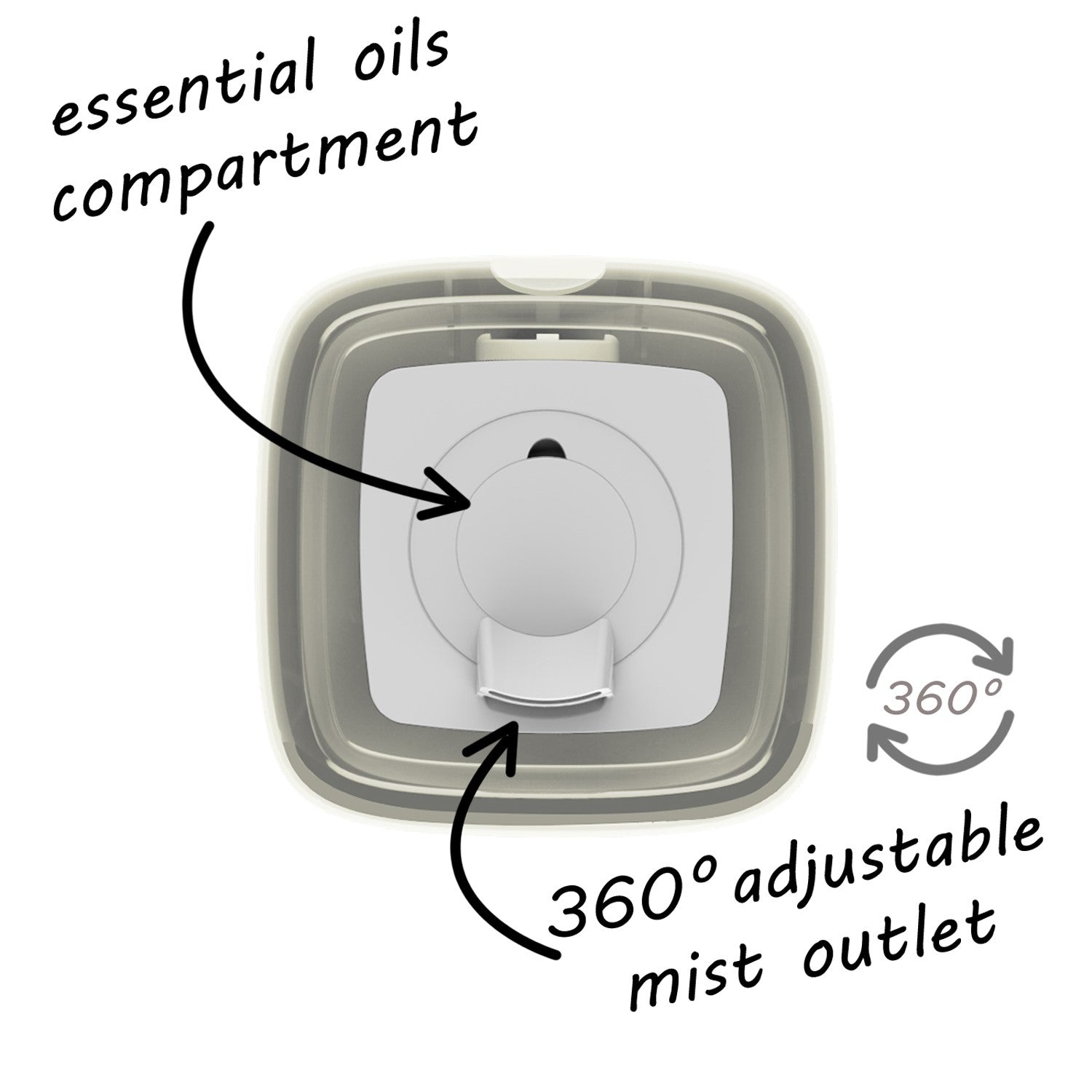 electriQ 2L Cool Mist Humidifier and Light Up Aroma Diffuser