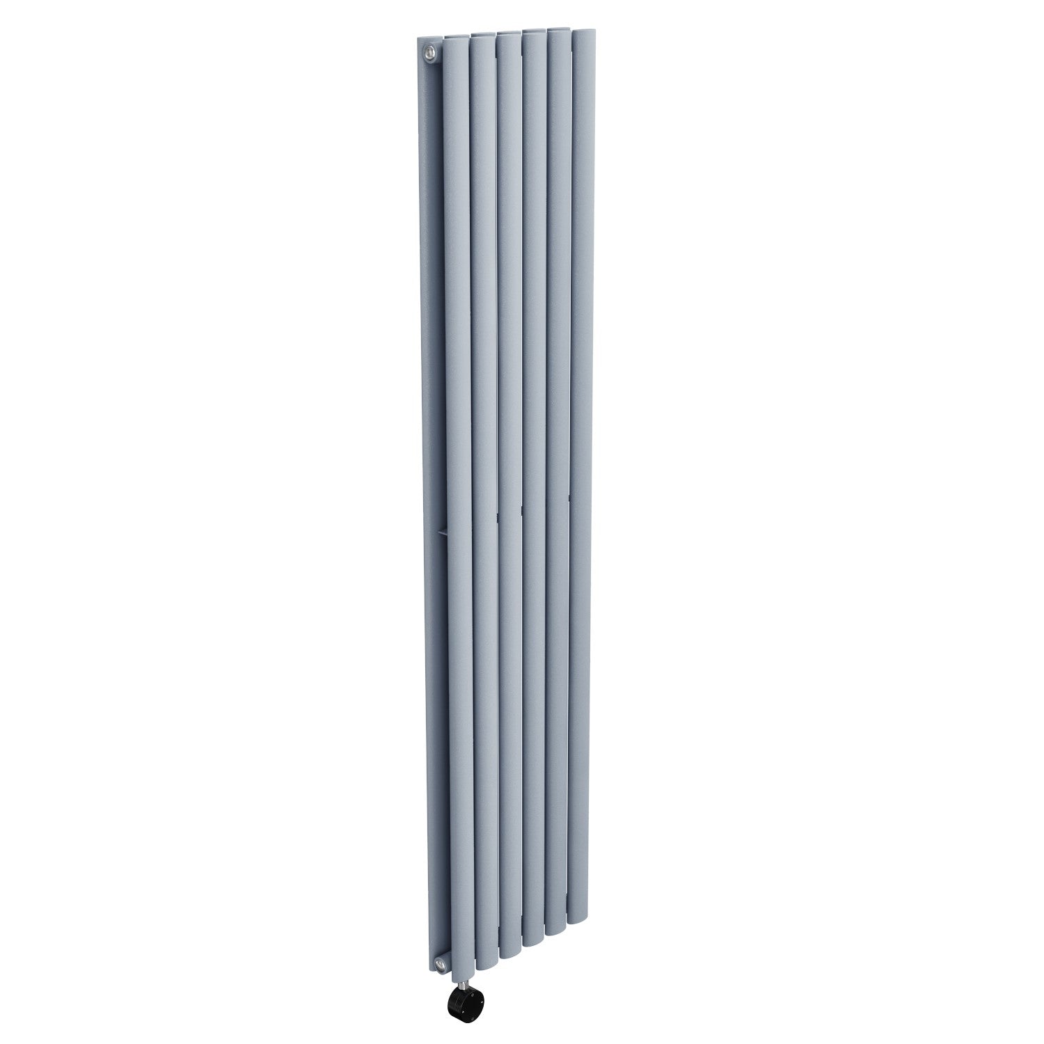 Light Grey Electric Vertical Designer Radiator 1.2kW with Wifi Thermostat - Double Panel H1600xW354mm - IPX4 Bathroom Safe