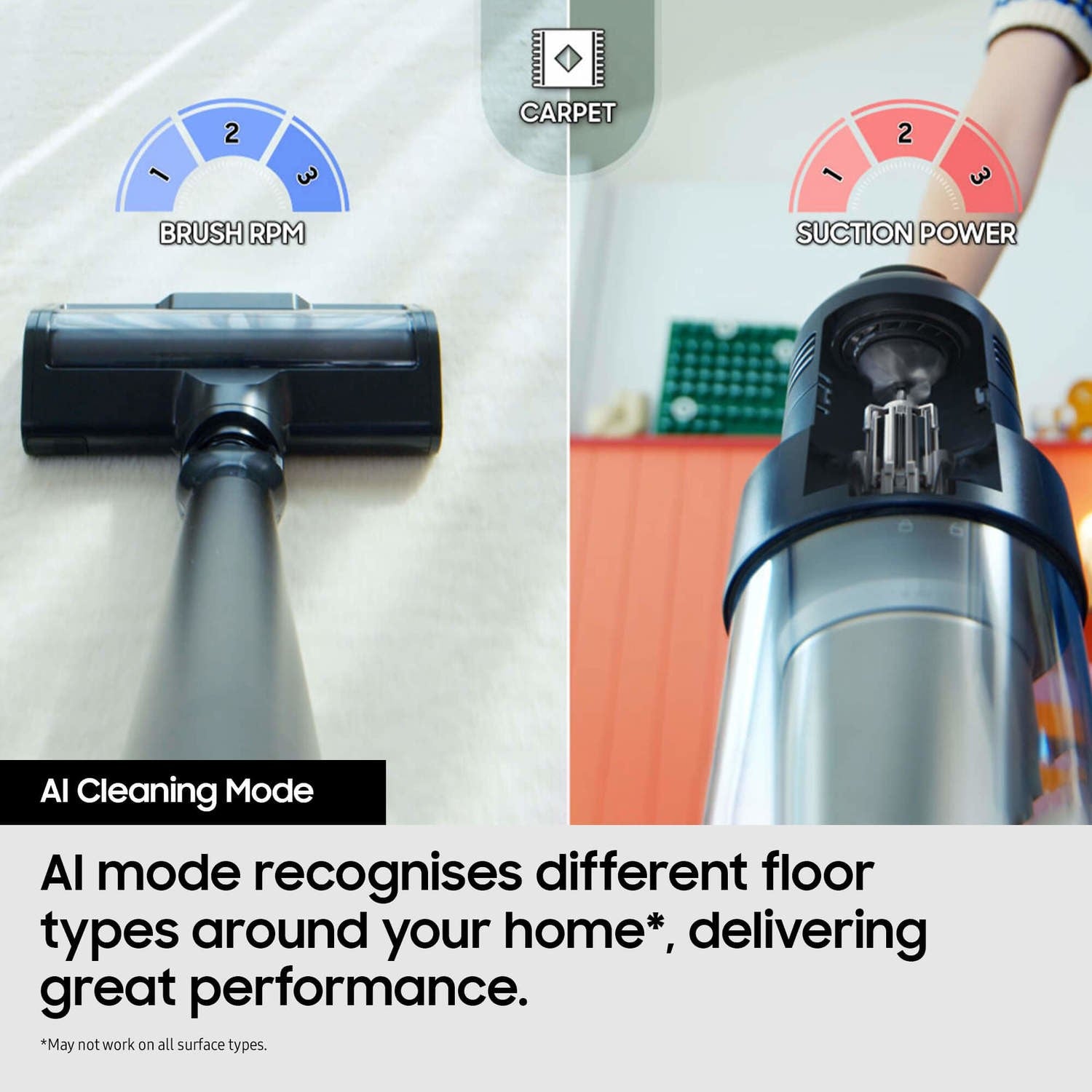 Samsung VS28C9784QK Bespoke Jet AI Cordless Vacuum Cleaner- Up to 160 Minutes Run Time