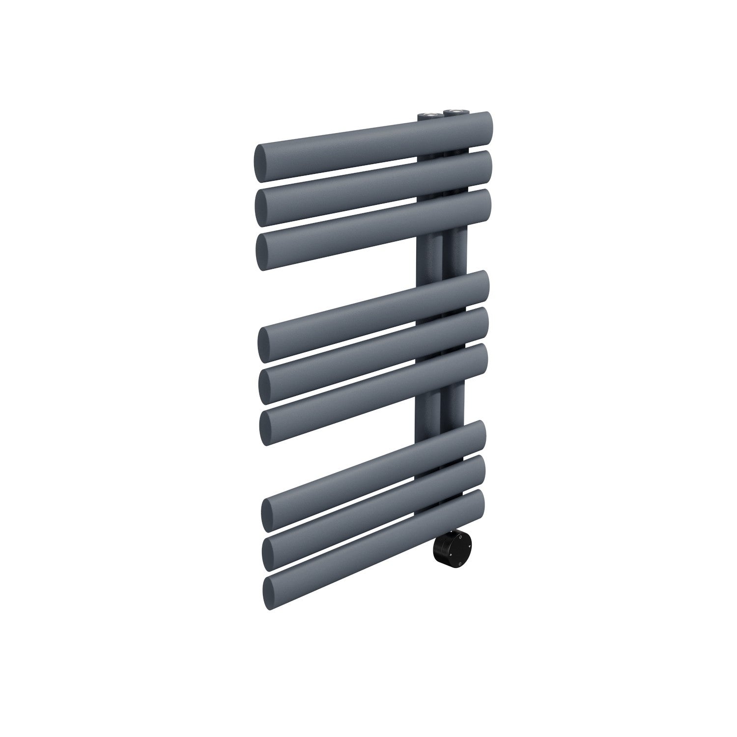 electriQ Curved Panel Electric Towel Radiator H650xW450mm - Grey