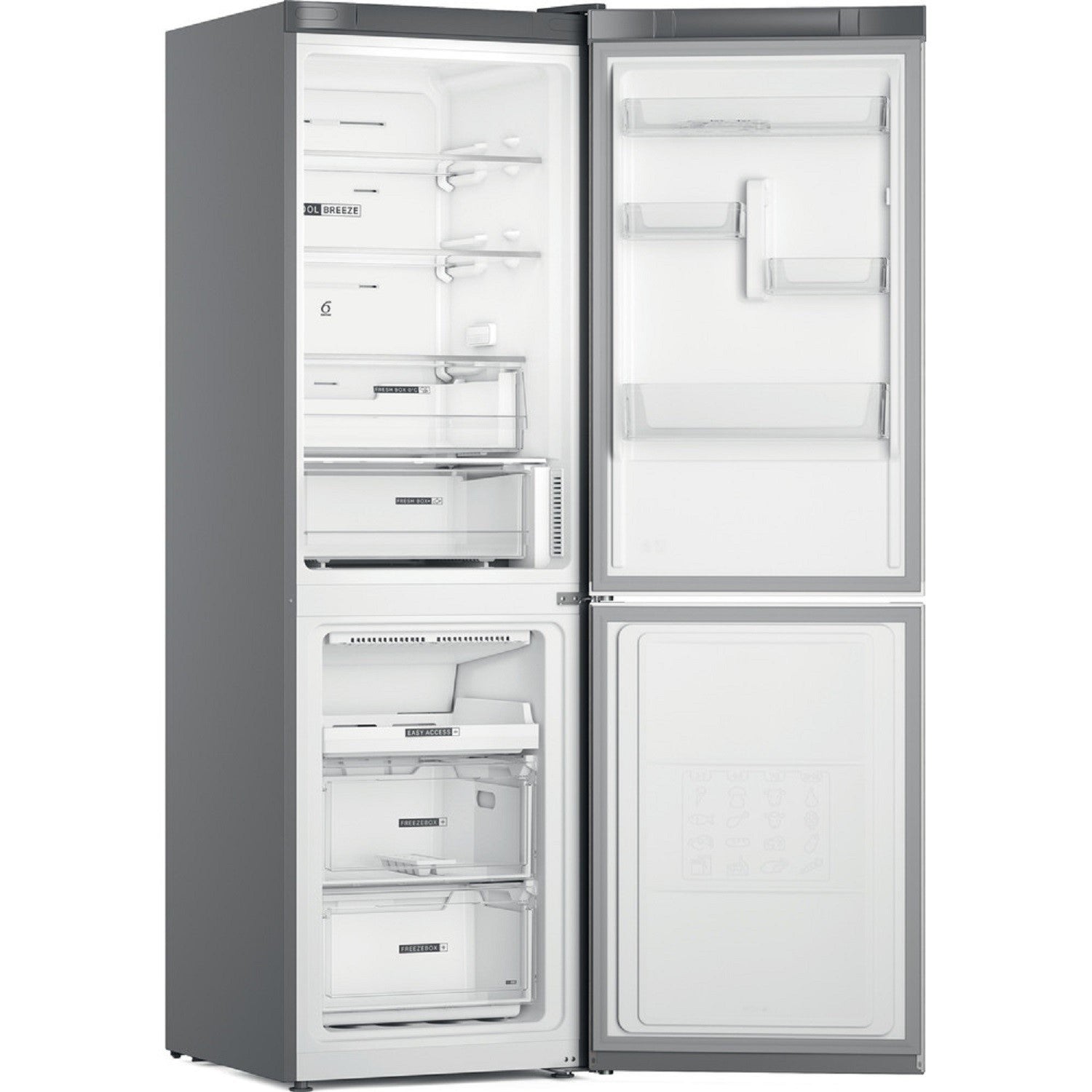 Whirlpool 335 Litre 70/30 Integrated Fridge Freezer - Stainless Steel