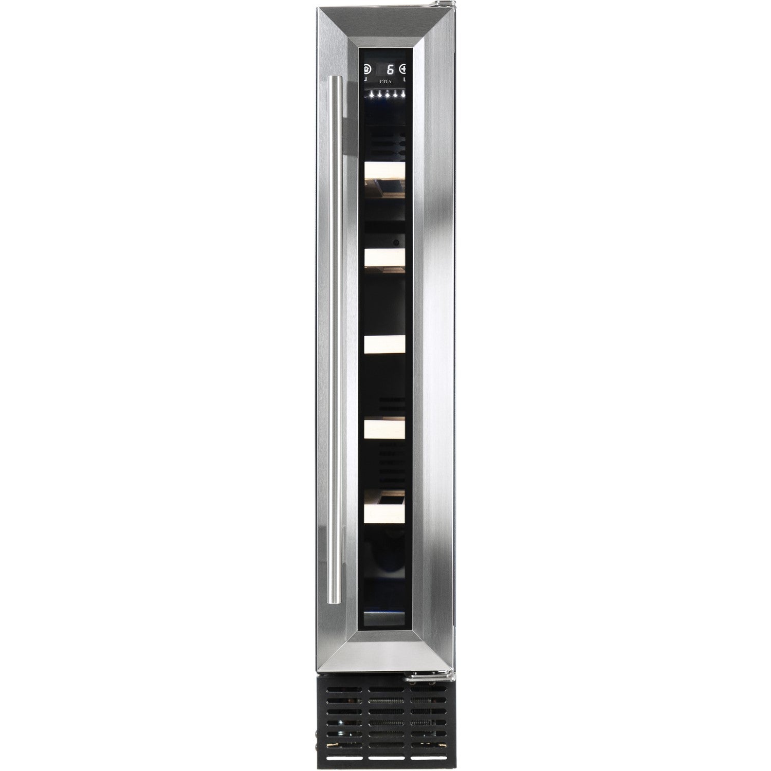 Refurbished CDA Freestanding 6 Bottle Single Zone Under Counter Wine Cooler Stainless Steel