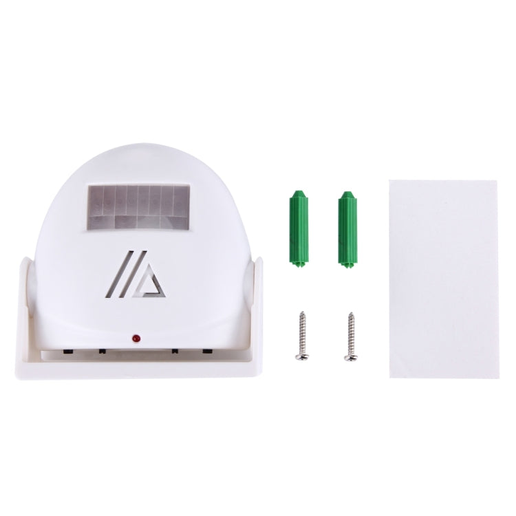 5301 Wireless Infrared Motion Sensor Welcome Alarm Intelligent Greeting Warning Doorbell, IR Distance: 10m, 5301 White