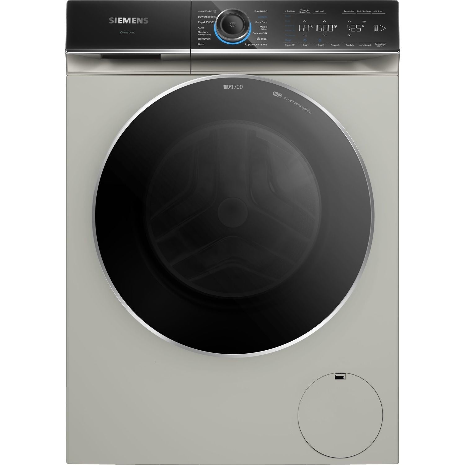 Siemens iQ700 10kg 1600rpm Freestanding Washing Machine - Silver