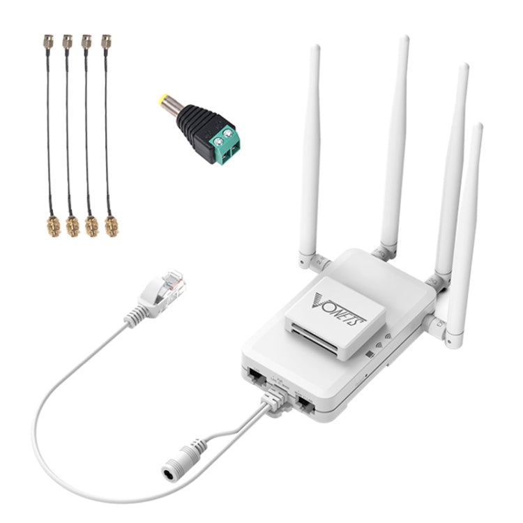 VONETS VAR1200-H 1200Mbps Wireless Bridge External Antenna Dual-Band WiFi Repeater, With 4 Antennas + DC Adapter Set, VAR1200-H With 4 Antennas + DC Adapter Set