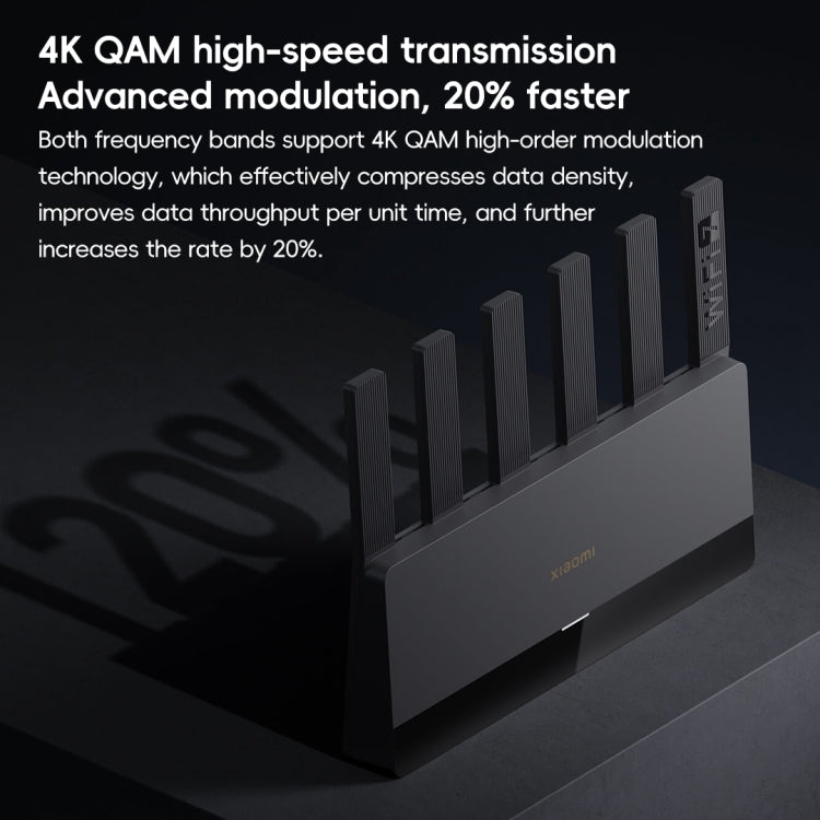 Xiaomi Router BE6500 WiFi 7 2.4GHz 5.0GHz Dual Band 4-Core 2.5G Port, US Plug