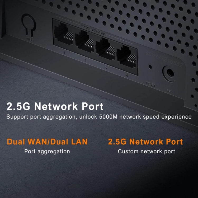 Xiaomi Router BE6500 WiFi 7 2.4GHz 5.0GHz Dual Band 4-Core 2.5G Port, US Plug