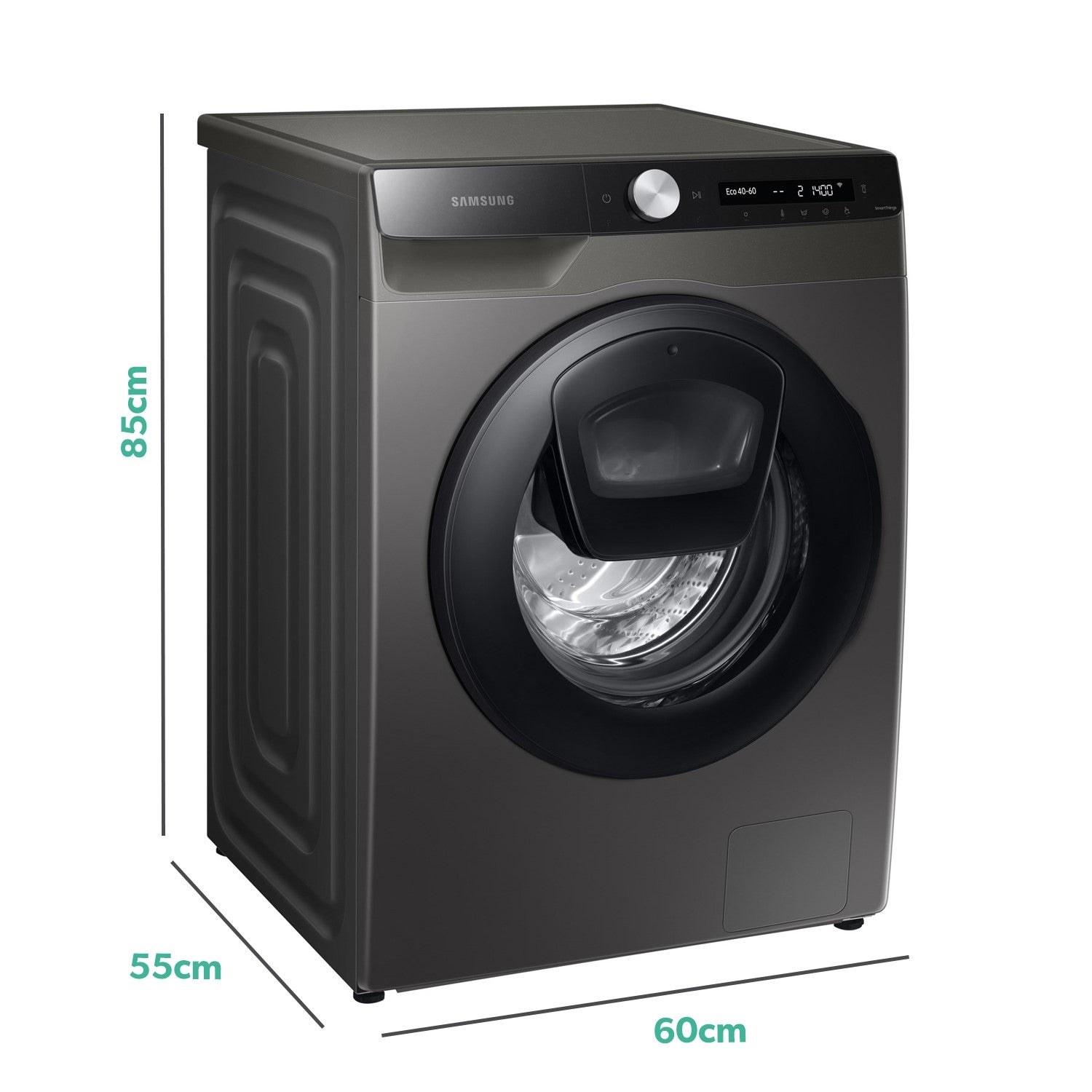 Samsung Series 5+ ecoBubble 8kg 1400 Spin Freestanding Washing Machine - Graphite
